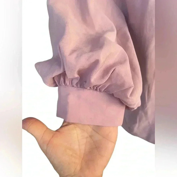 La Ven women’s pale pink statement sleeves button down shirt sz XS preloved - Picture 3 of 7